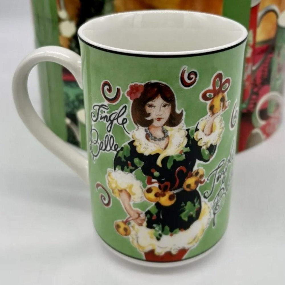 American Atelier Jingle Belles Holiday Mug - Picture 3 of 8
